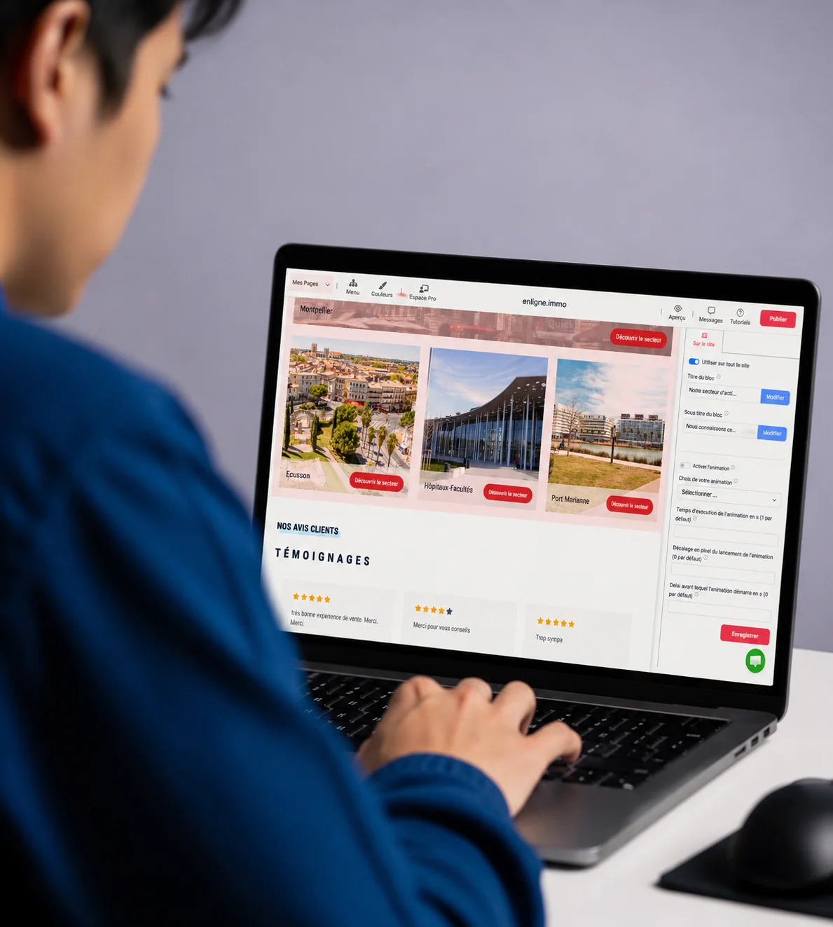 Logiciel immobilier de gestion de site web pour agence immobilière