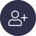 Symbol einer Person mit einem Pluszeichen.