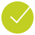 Green clock icon showing the time