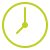 Green clock icon showing the time