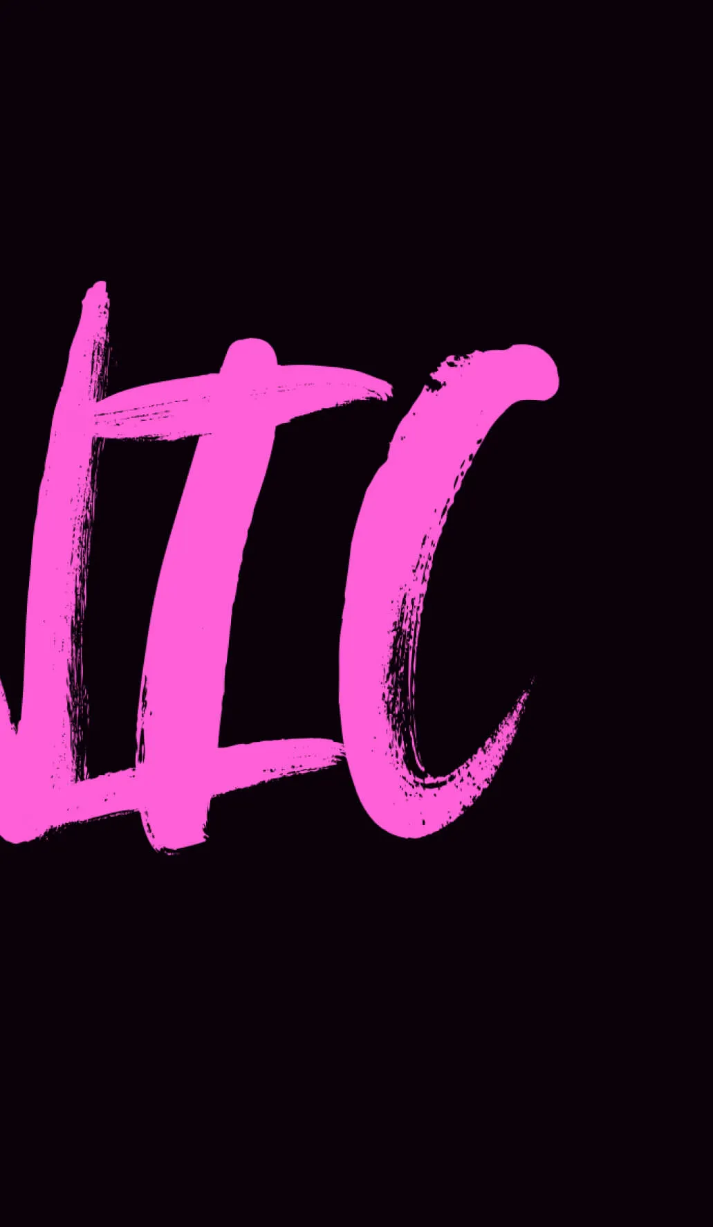 Person wearing a dark green jacket and multiple gold chains with a distorted, wavy effect obscuring the face against a gradient blue and pink background.