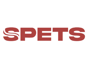 SPETS text logo in bold, uppercase red letters on a transparent background.