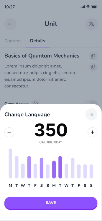 Smiling elderly man in overalls inspecting a plant leaf in a green field under blue sky.