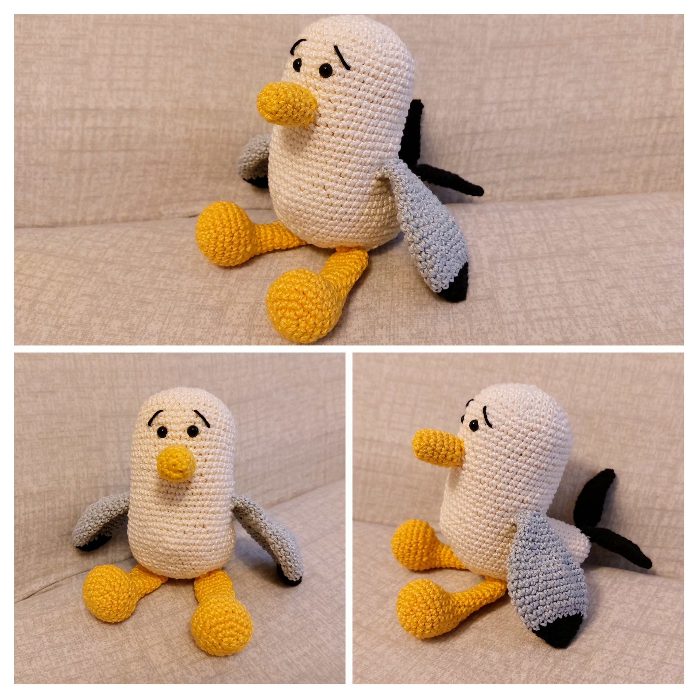 My version of Seagull - pattern from Zoomigurumi Favourites