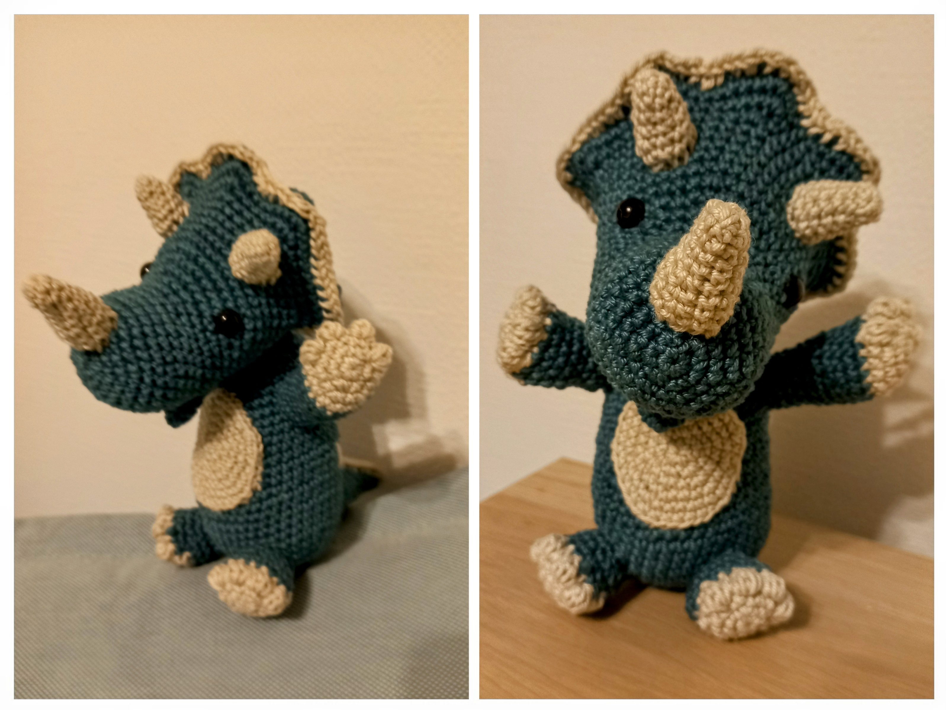 My Version of a tiny Dino - pattern from Dinosaurs, Mammoths and More Prehistoric Amigurumi