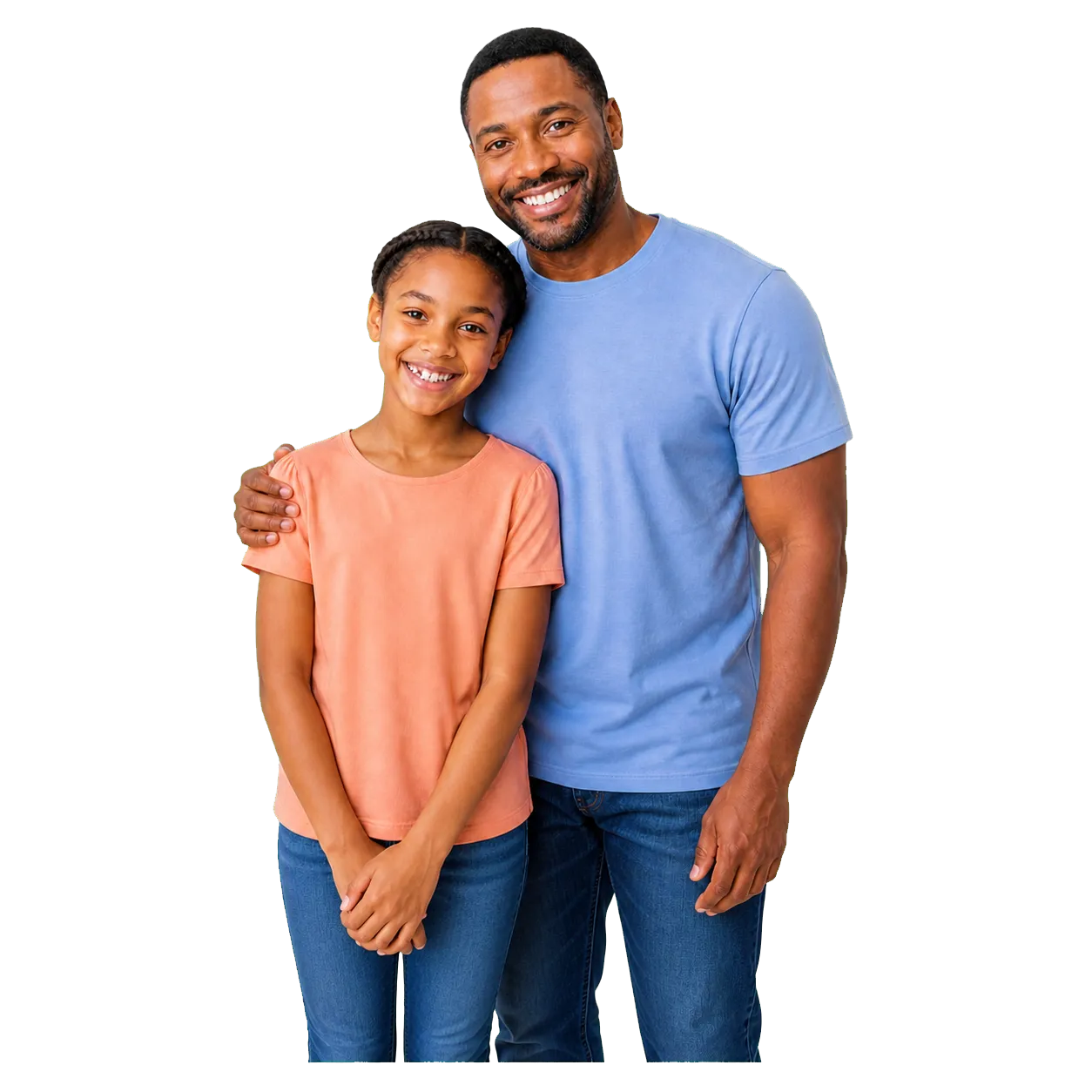 Family smiling together after dental care