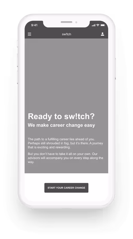 Grayscale high-fidelity wireframe of the homepage
