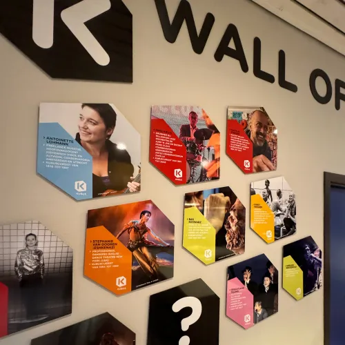 Wandpanelen voor aankleding van interieur met foto's en het uitleggen van een verhaal. 