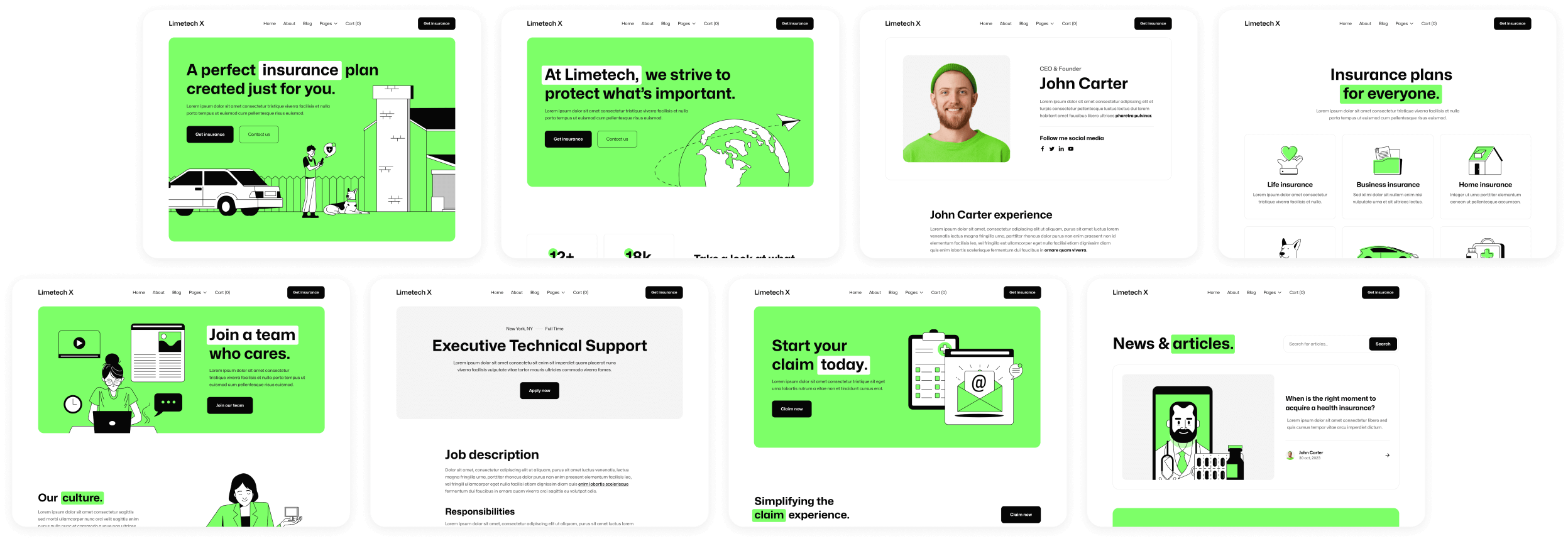 Limetech X Buy Template Insurance And Tech Webflow Template