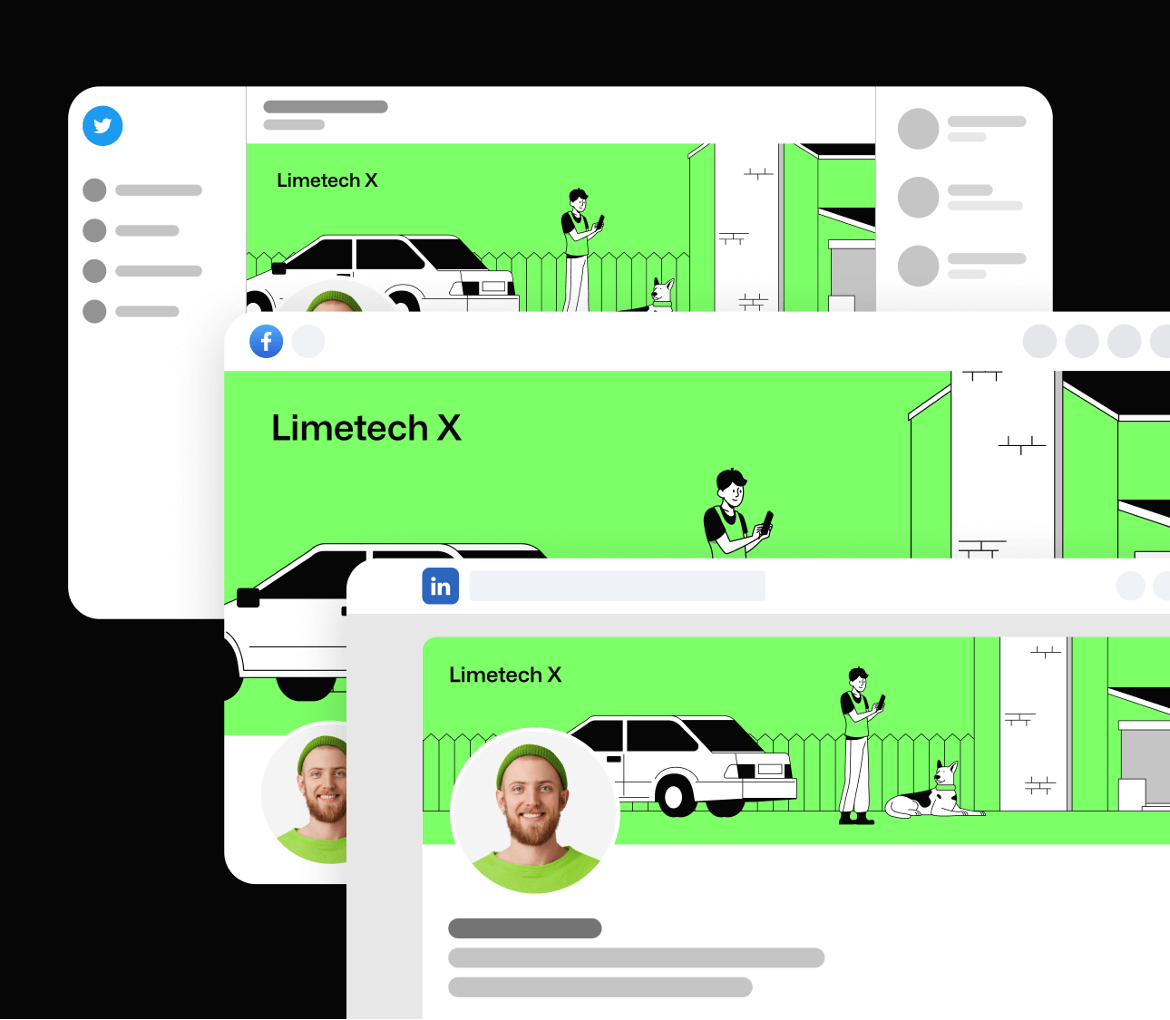 Limetech X - Social Media Assets - Insurance And Tech Webflow Template