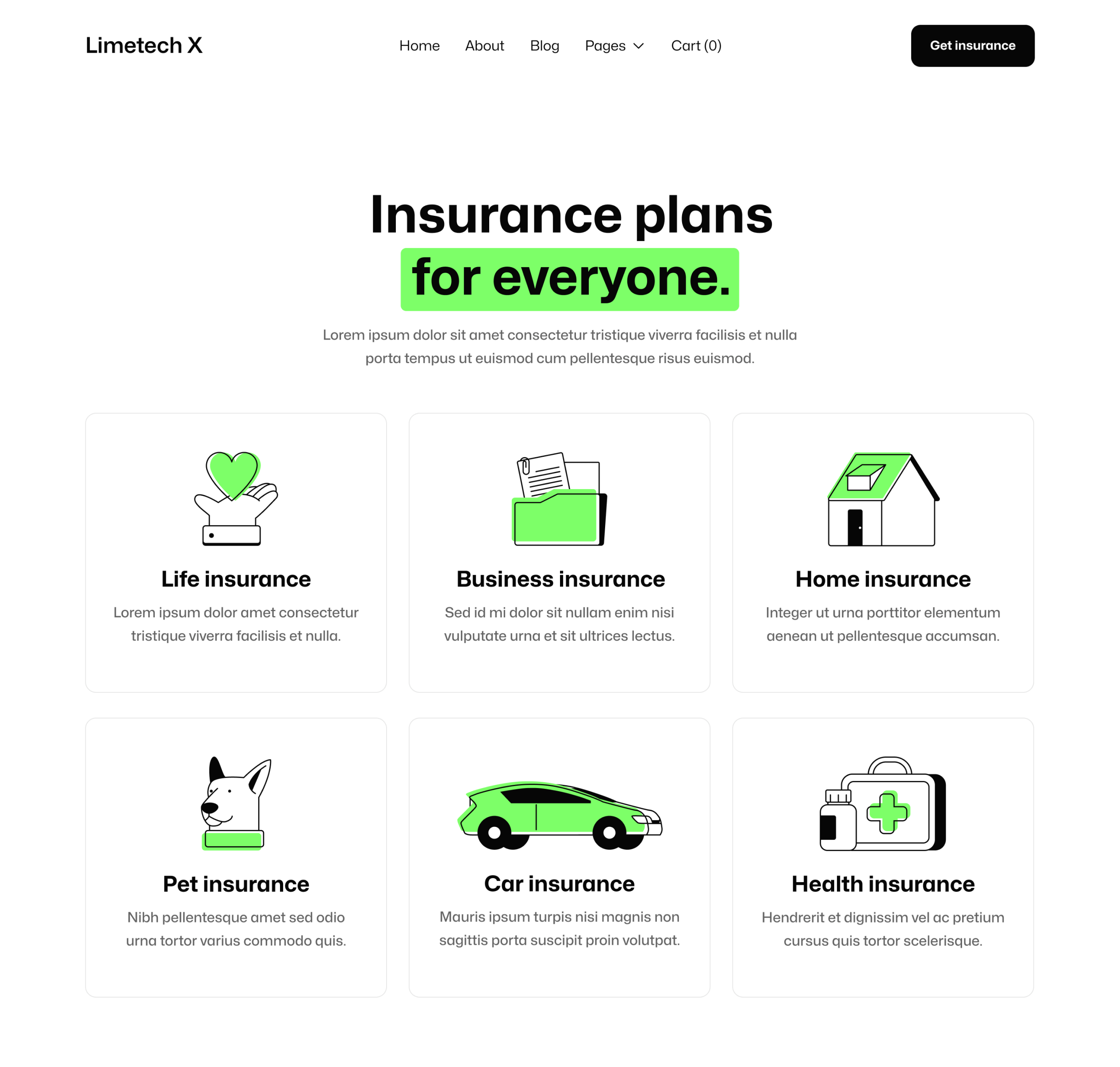 Limetech X - Services Page - Insurance And Tech Webflow Template
