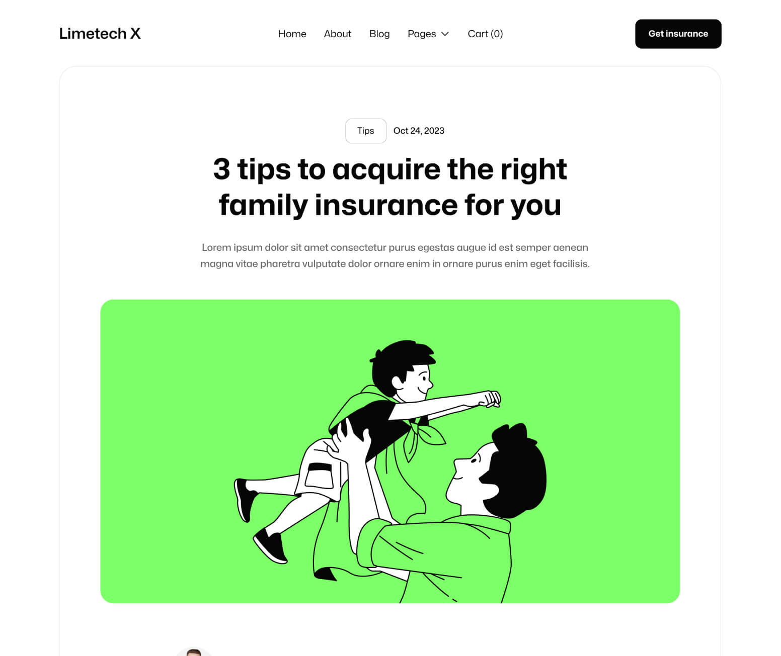 Limetech X - Blog Post Page - Insurance & Tech Webflow Template
