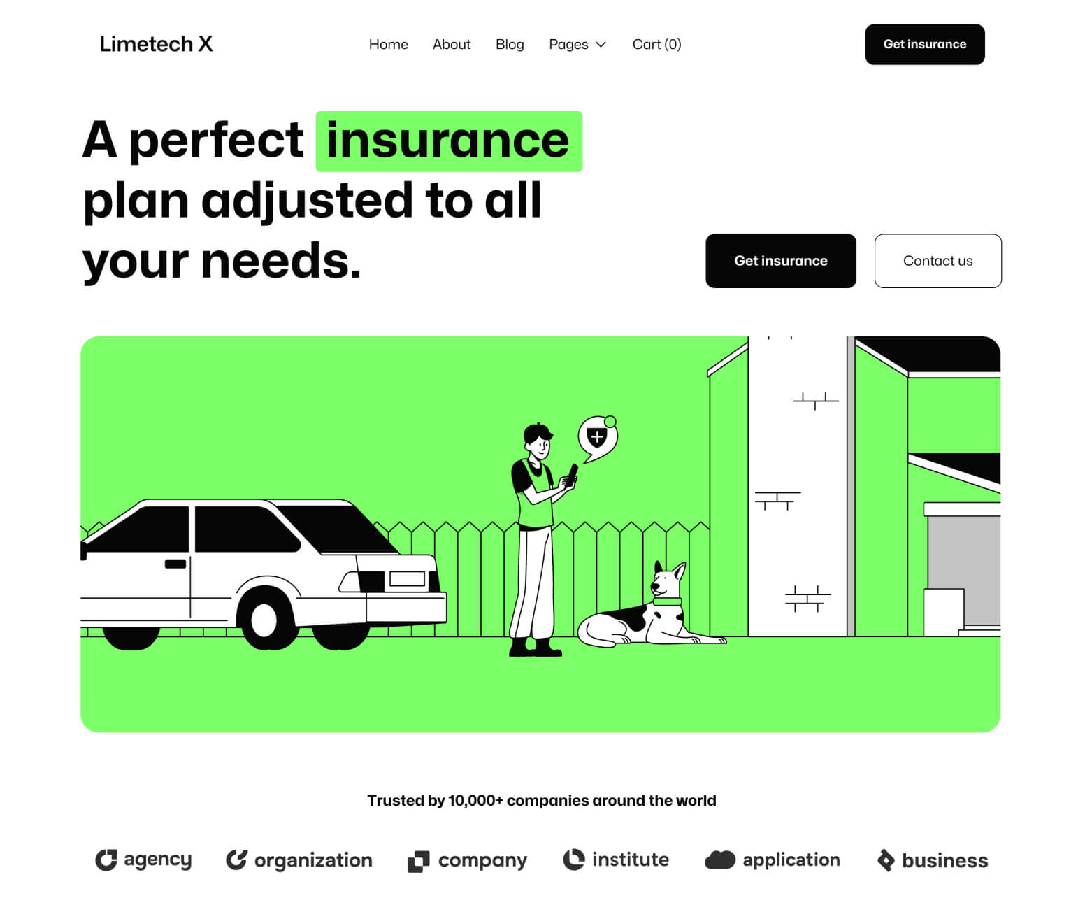 Limetech X - Home V2 Page - Insurance Webflow Template