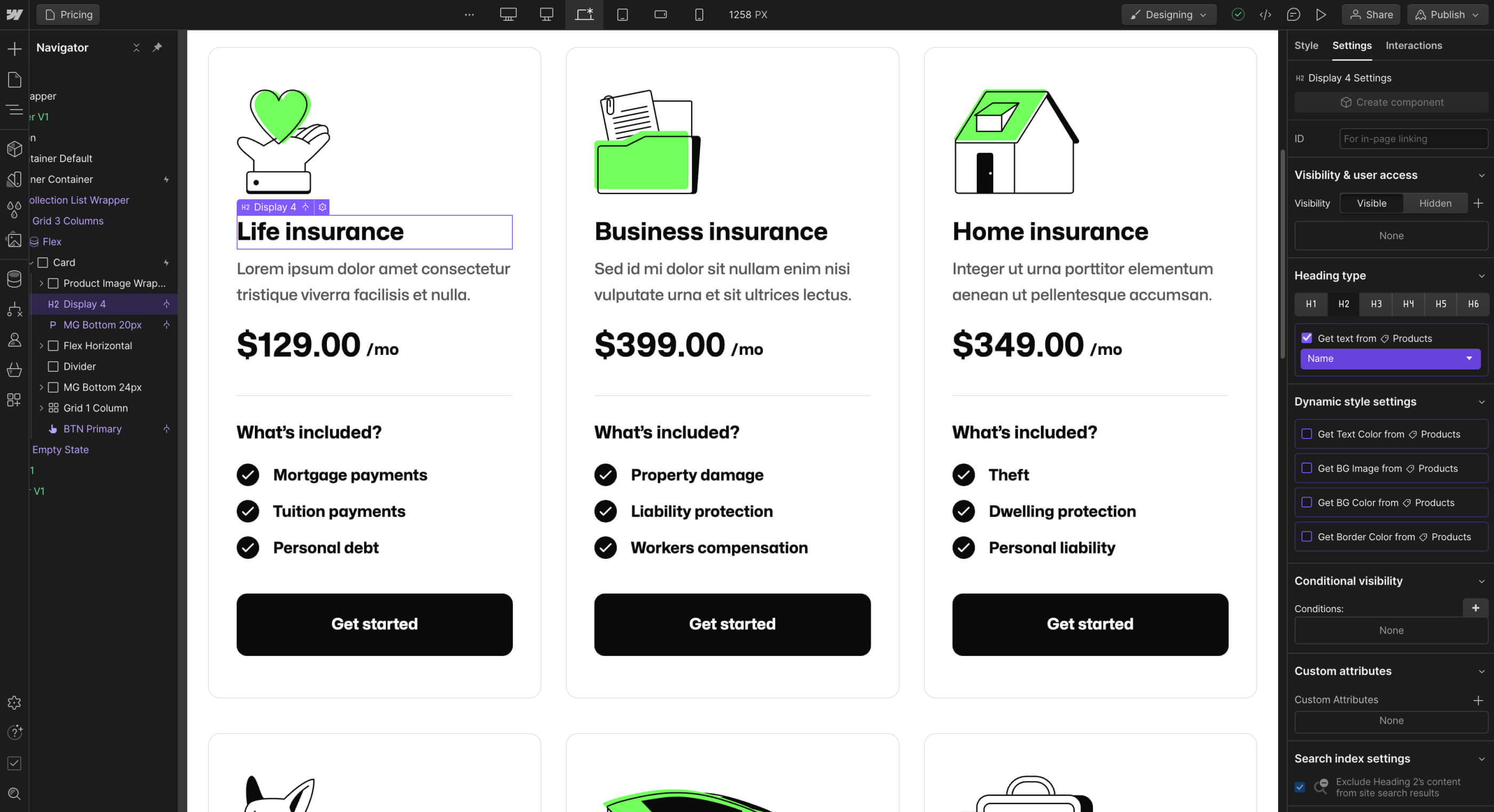 eCommerce Content - Limetech X Webflow Template
