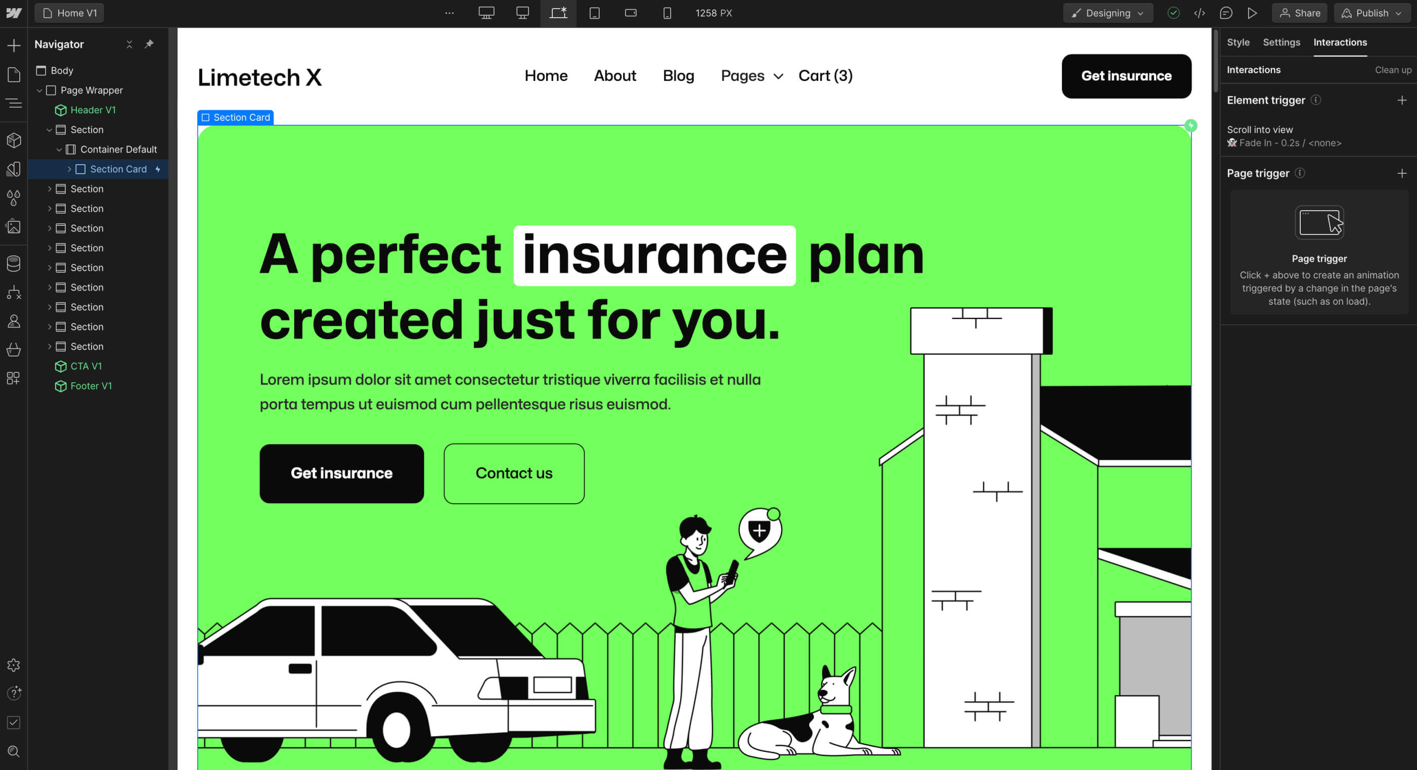Animations - Limetech X Webflow Template