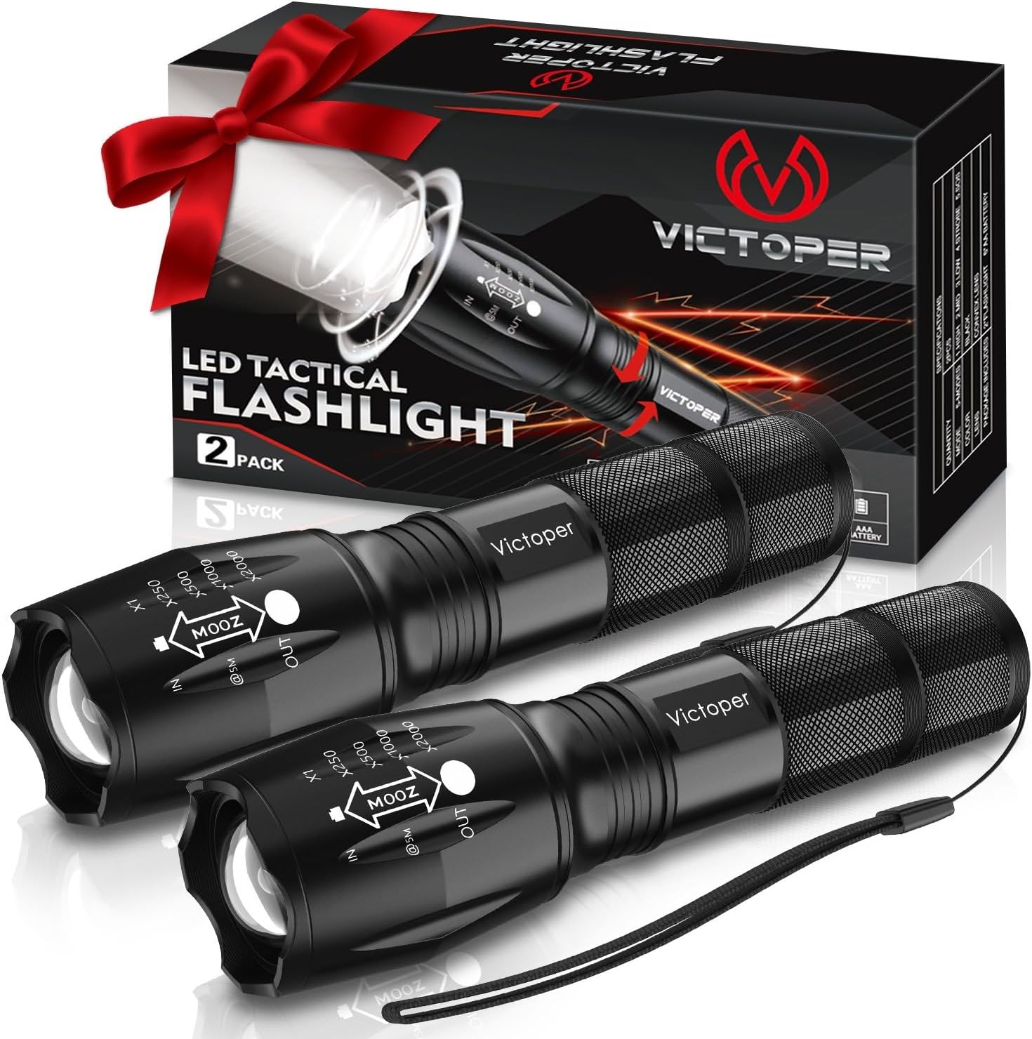 LED Tactical Flashlight Set