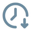 Blue laptop icon with a cursor arrow on the screen.
