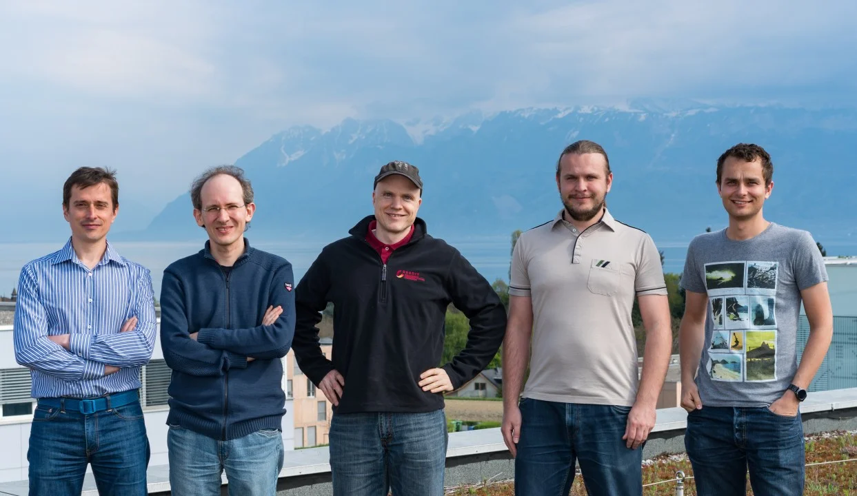 Cyberhaven founding team - five PhD researchers from EPFL Switzerland who founded Cyberhaven after winning the DARPA Cyber Grand Challenge