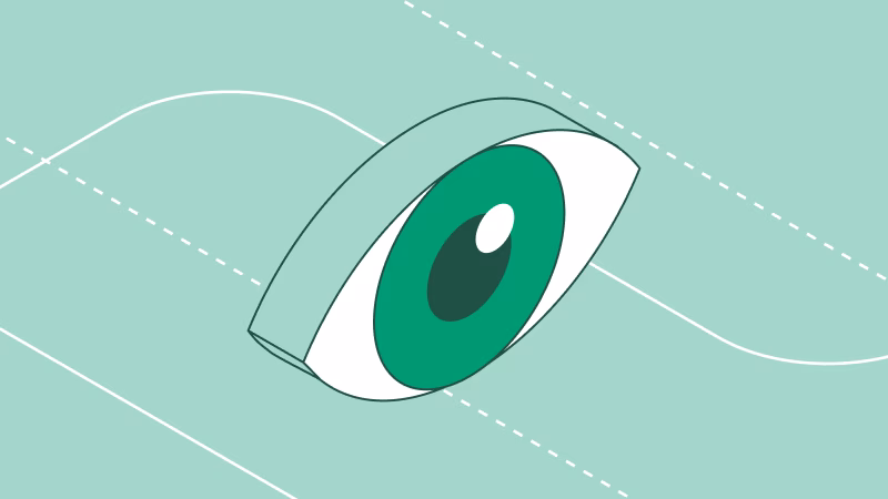 Illustrated isometric eye representing the blind spot created by endpoint AI agents