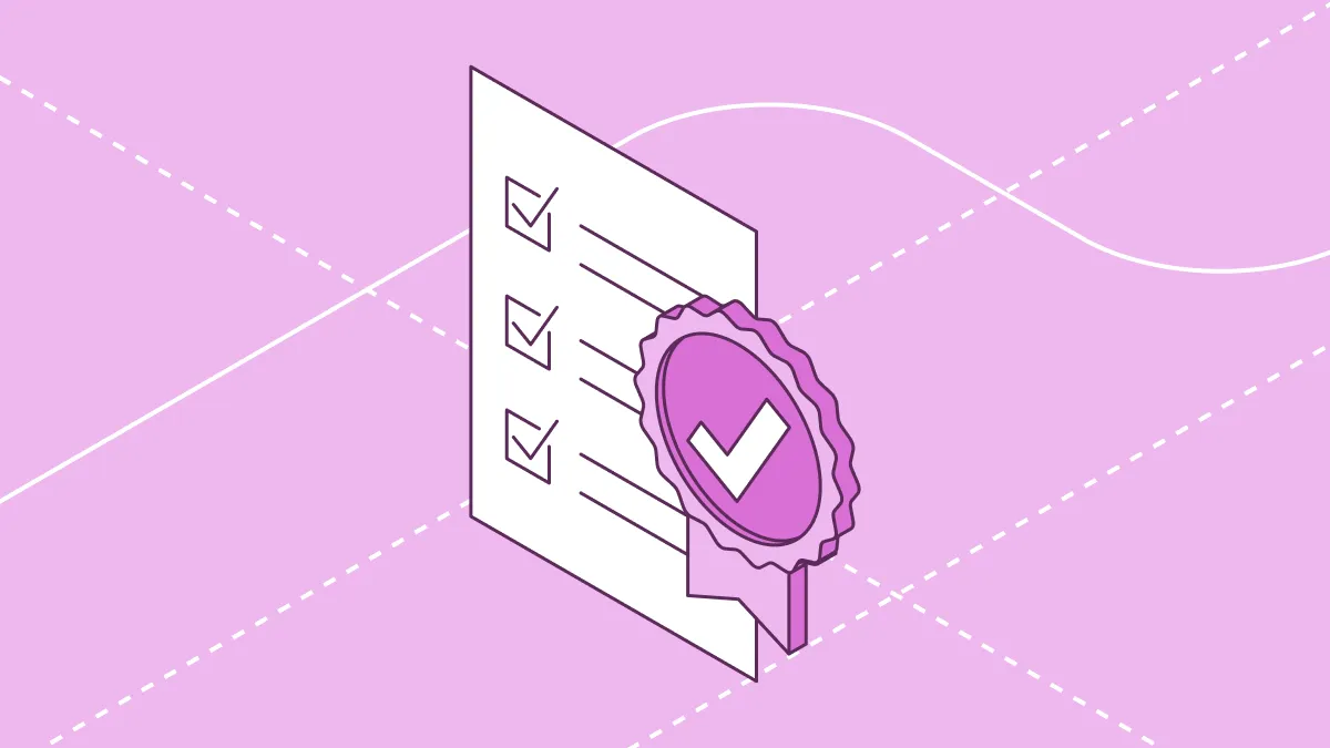 SOC 2 compliance — illustration of an audit checklist with an approval seal