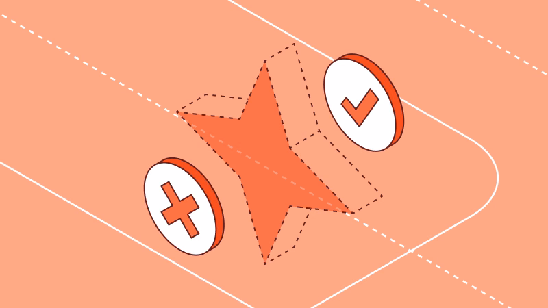Illustration of shadow AI governance: a star marker between an approved checkmark and an unapproved X icon.