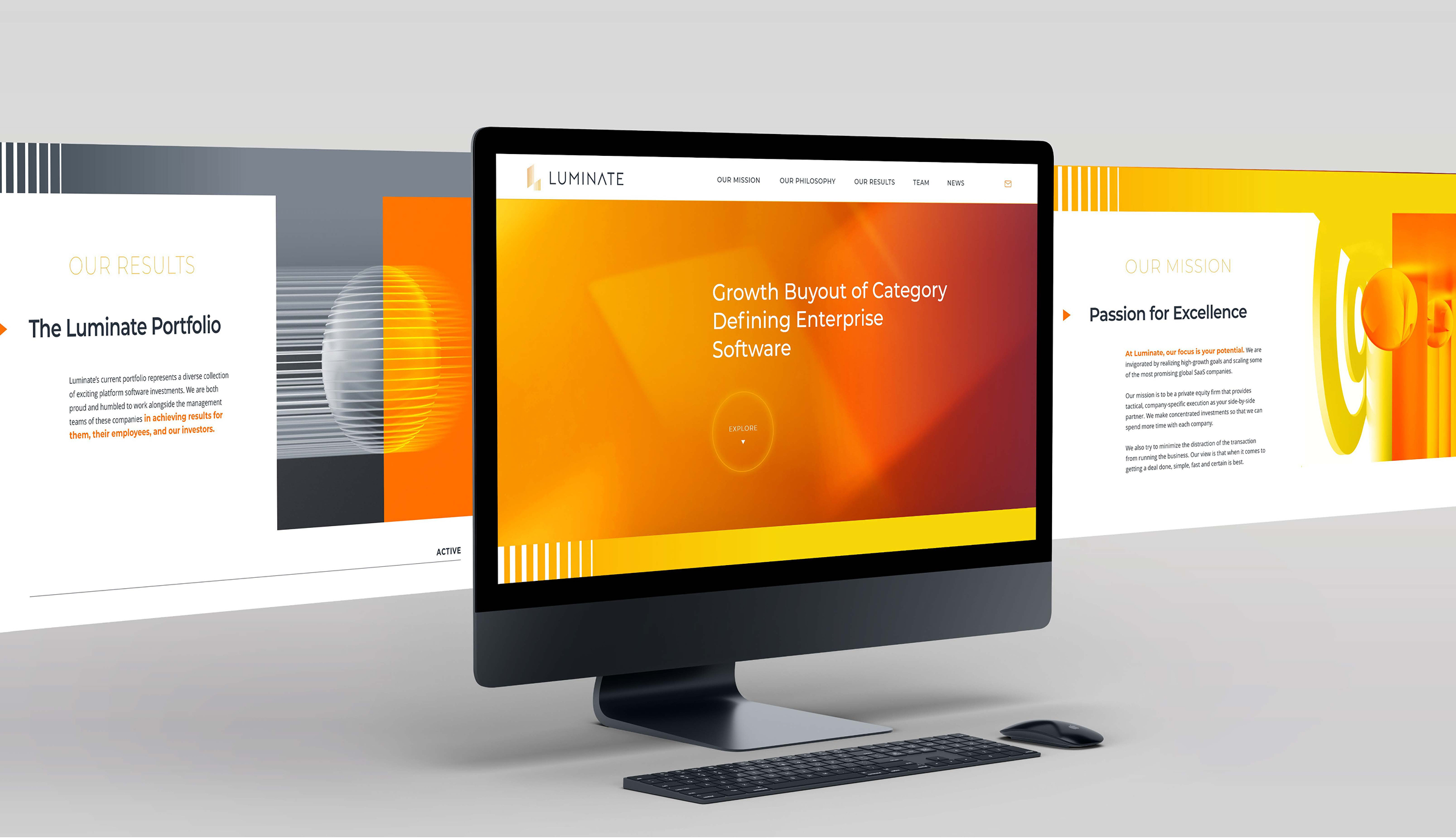 Luminate Capital private equity website design
