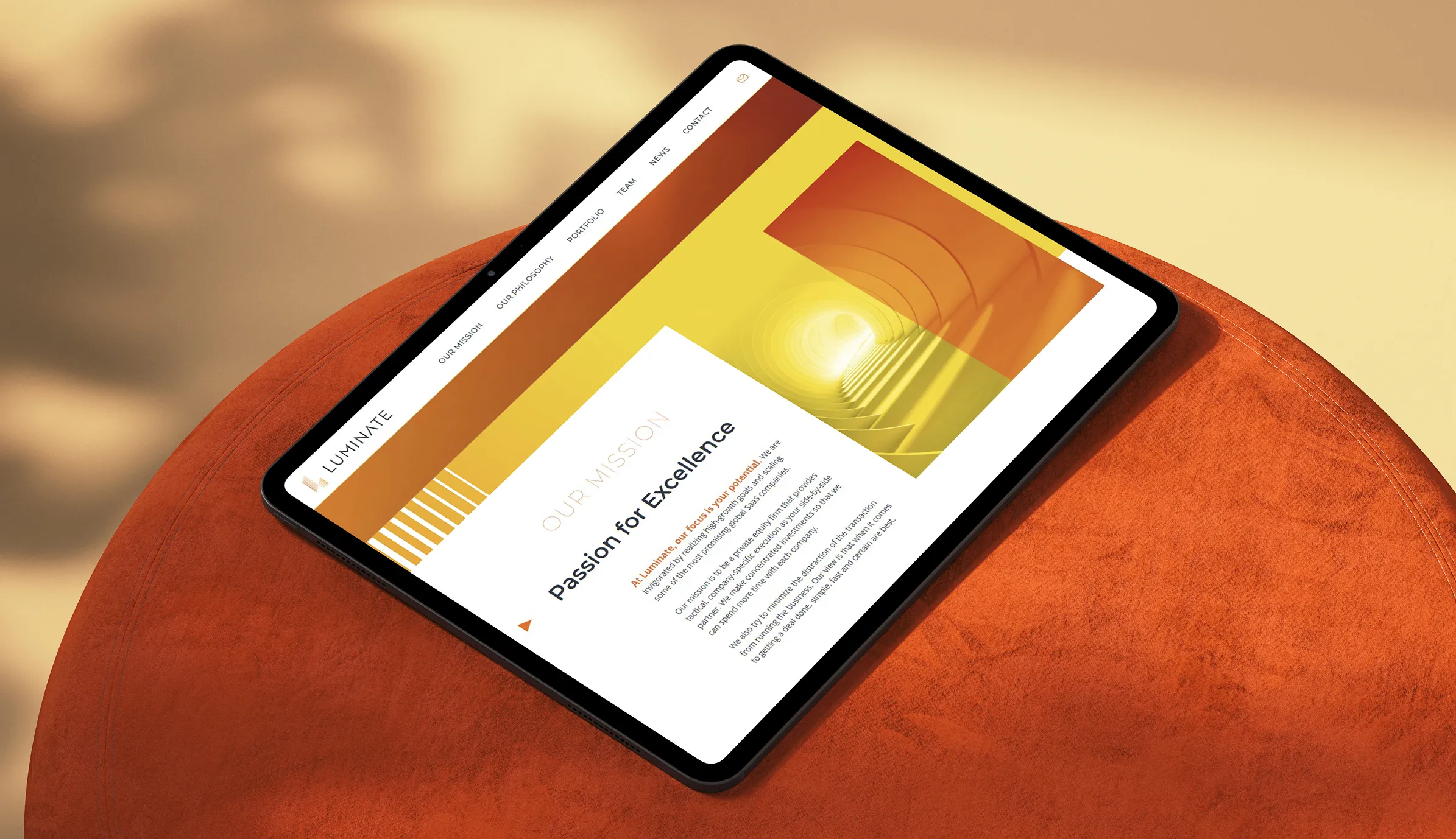 Luminate Capital website development for Our Mission page