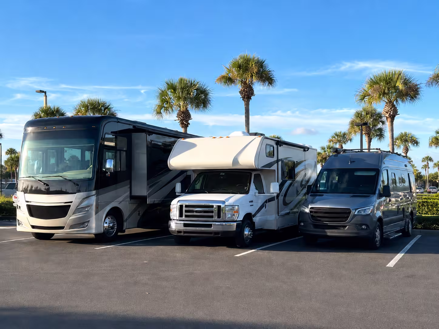 Class A, Class C and Class B motorhome rentals in Orlando