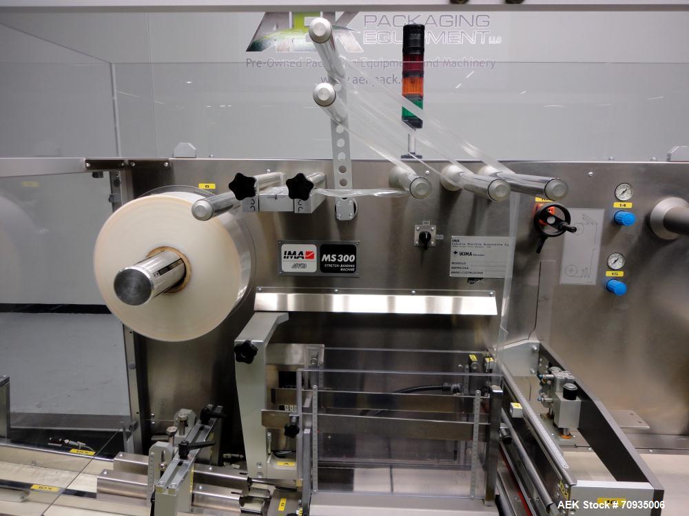 Roll of clear shrink film mounted on a banding machine