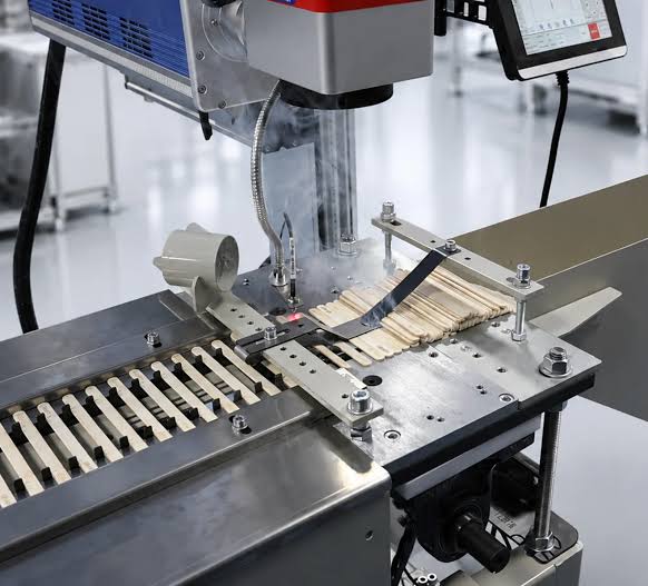 Coding head printing date codes on containers along a conveyor