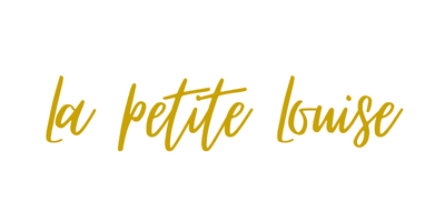 Text reading 'La petite Louise' in a gold-colored cursive font on a white background.