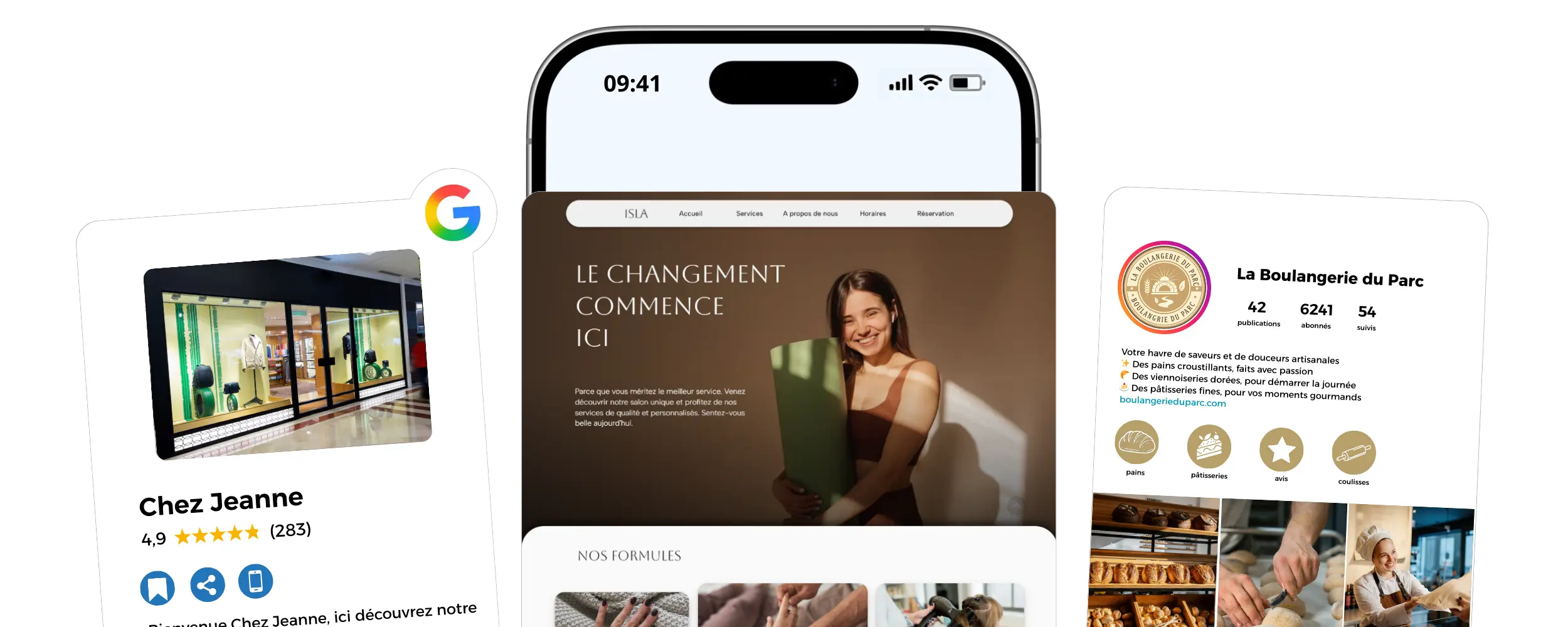 Illustration représentant la structuration du digital d’une entreprise locale