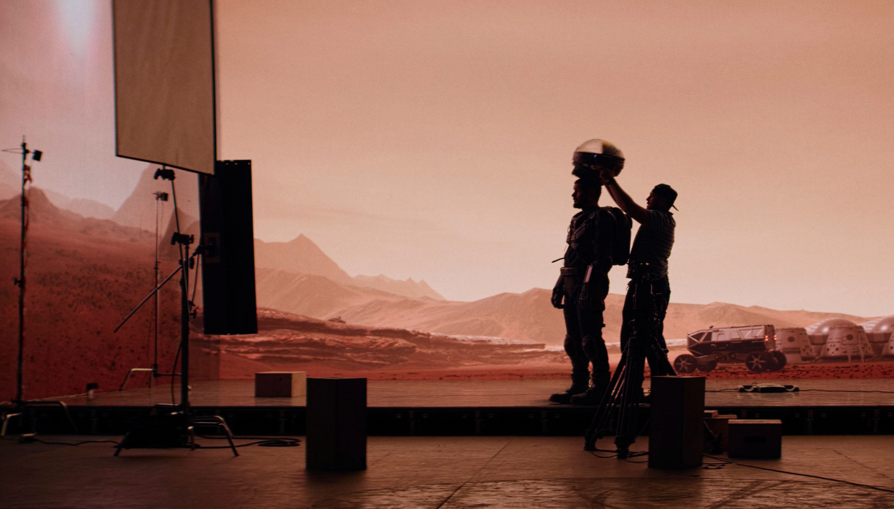 A movie recording stage