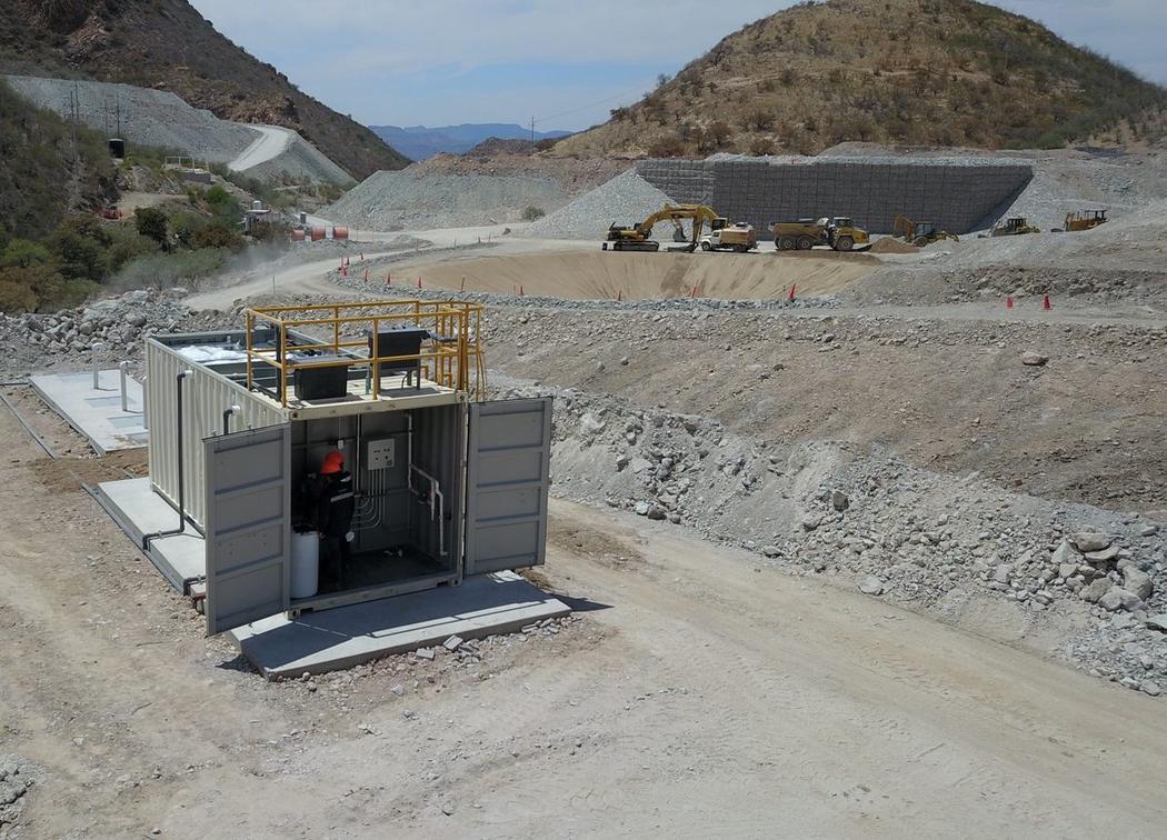 Planta de tratamiento Sustentec en operación minera