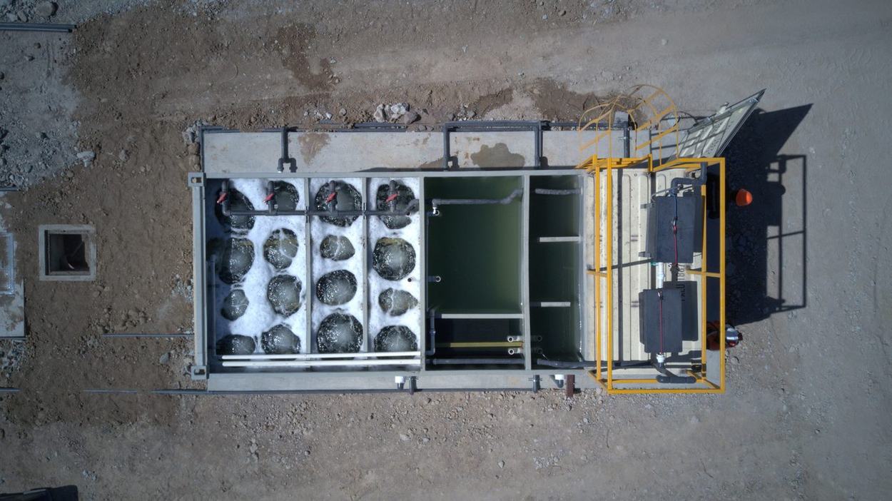 Vista aérea de planta modular de tratamiento Sustentec