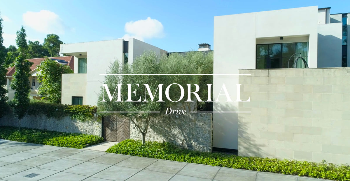 Residential home on Memorial Drive in Houston Texas real estate drone video