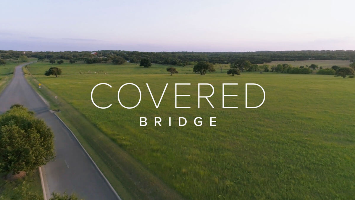 Aerial drone video of a home in Covered Bridge neighborhood in Austin Texas