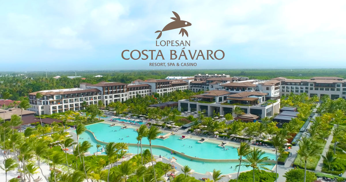 Lopesan Costa Bavaro in Dominican Republic by drone video 4k