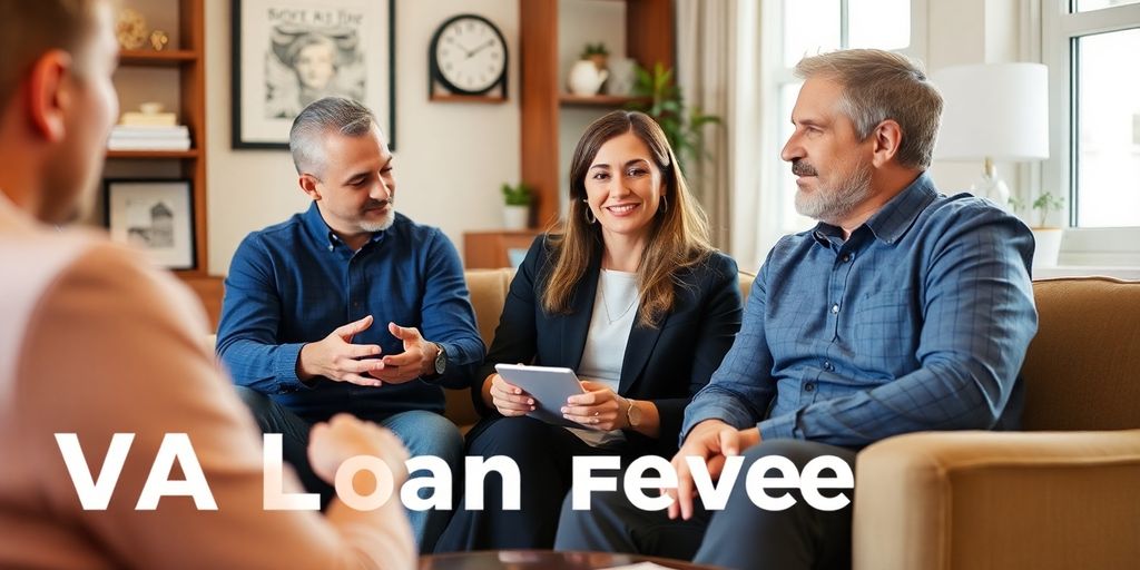 Couple consulting with a mortgage advisor about loan options.