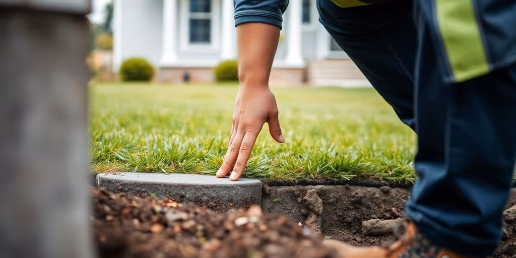 Home inspector examining a house.