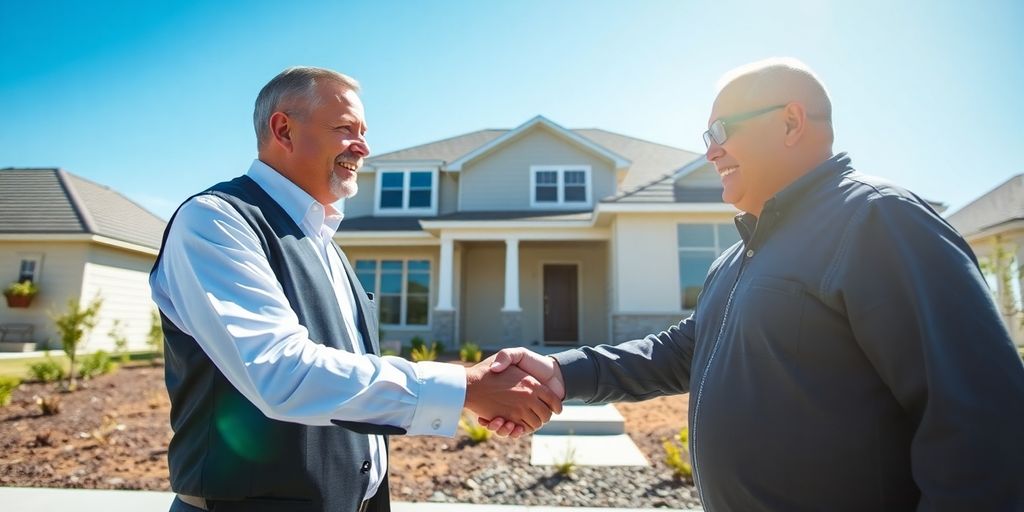 A construction site with a house frame and tools.