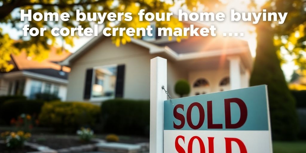 A house with a sold sign in a sunny neighborhood.
