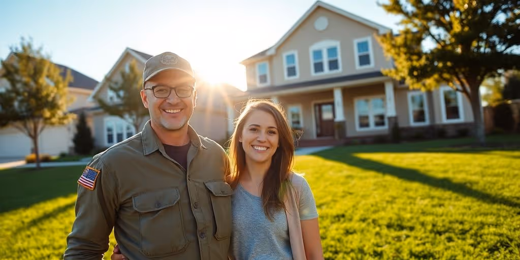 Military veteran with family, new home.