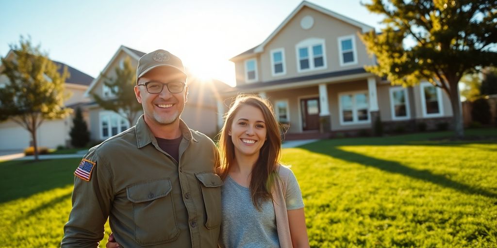 Military veteran with family, new home.