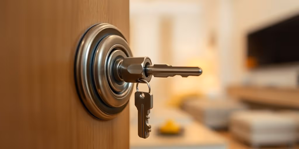 Family standing outside their new home.