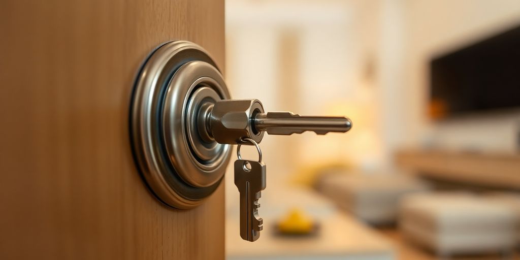 Family standing outside their new home.
