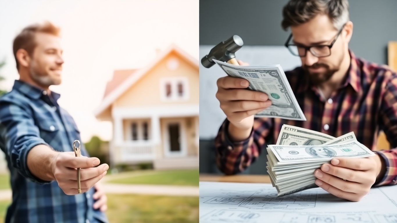Homeowner choosing between loan and cash-out refinance for home improvement.