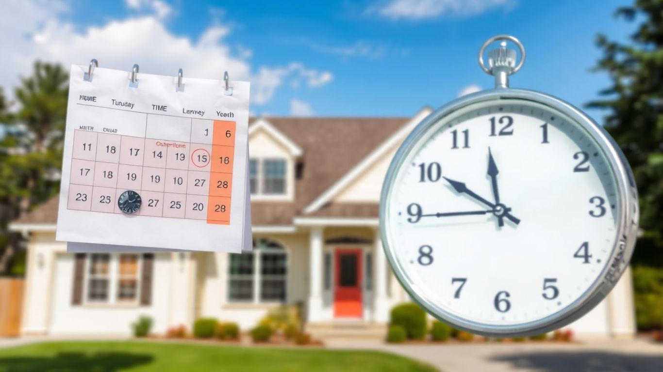 House with clock and calendar