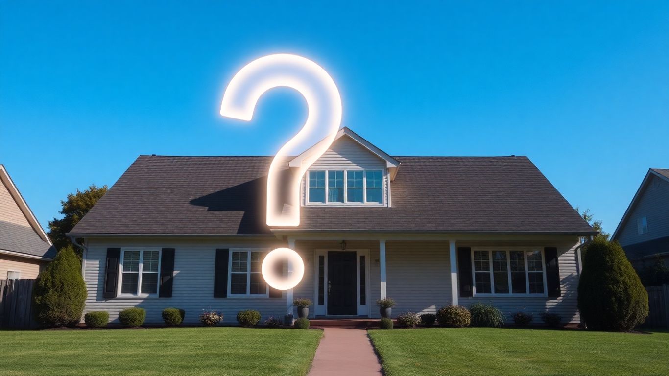 House with a question mark above it