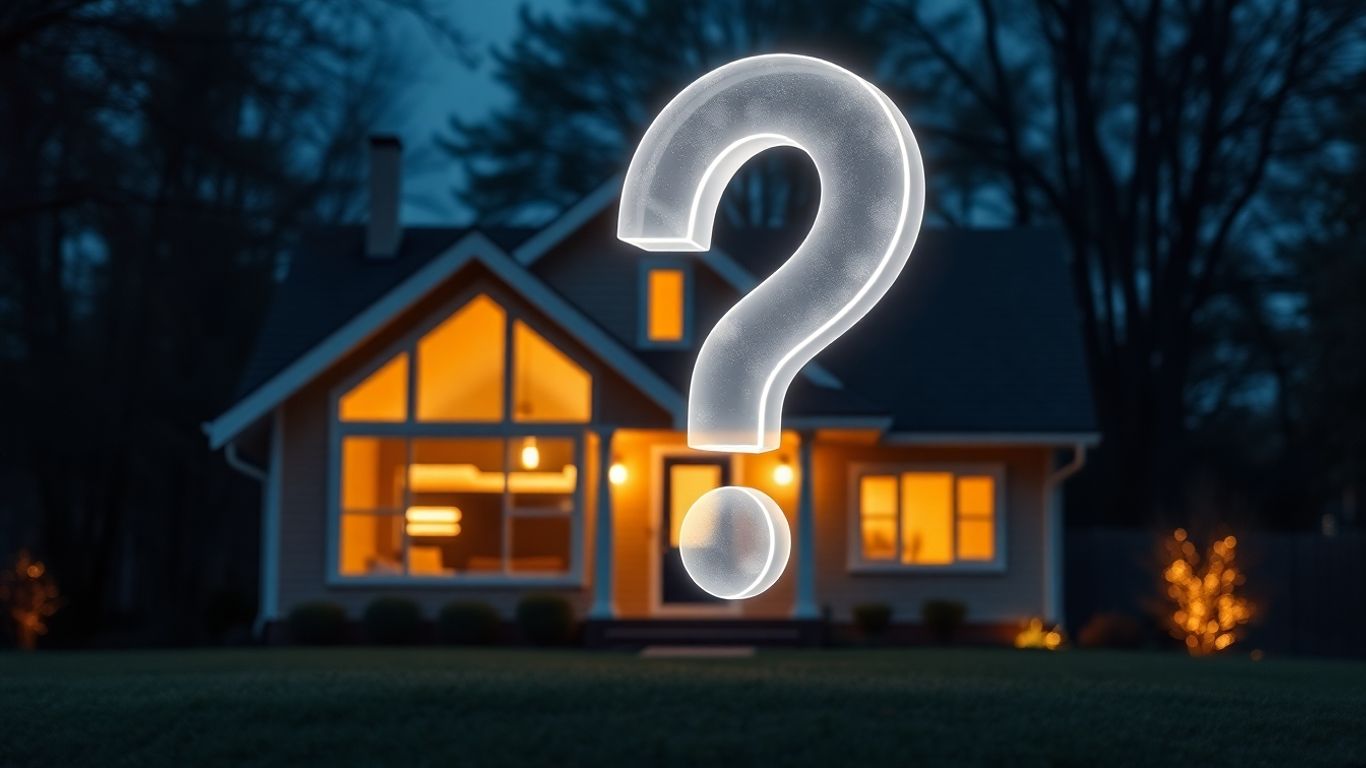 House with a question mark above it